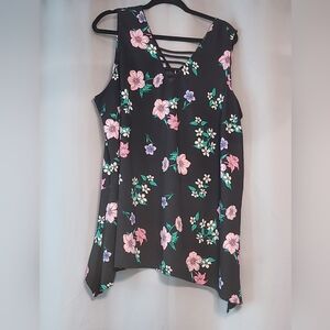 Lane Bryant sleeveless floral tunic